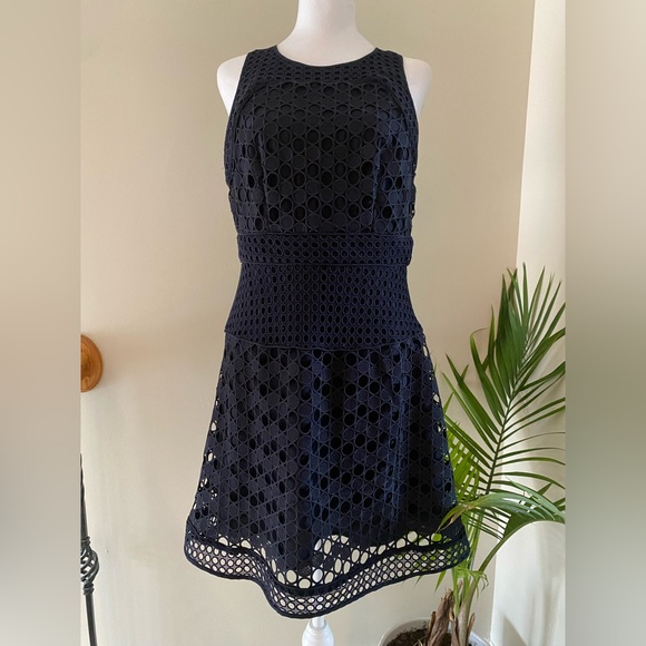 Ann Taylor Dresses & Skirts - ANN TAYLOR Black Sleeveless Eyelet Dress